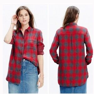 MADEWELL Flannel Plaid Cotton Shirt